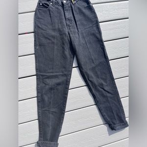 Hand painted, vintage 80s Sasson signature black jeans